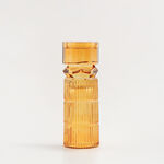 هومز حامل شموع مضلع زجاج 8.9*8.9*27.4سم، برتقالي image number 0