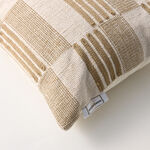 Boutique Blanche textured cotton embroidered cushion image number 1
