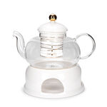 English Tea Pot With Warmer Inner Edg2 Gold image number 1