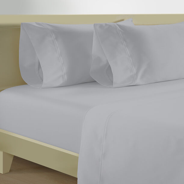 Cottage 200TC cotton fitted sheet 200*200cm, grey image number 0