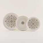 La Mesa Pearl Collection 47 Pcs Porcelain Dining Set, White Pearl image number 4