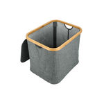 Laundry Bamboo Fabric Hamper With Cover image number 3