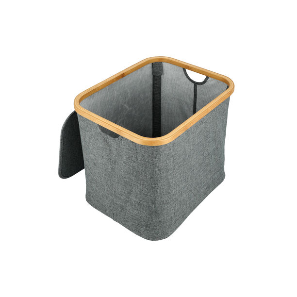 Laundry Bamboo Fabric Hamper With Cover image number 3