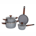 Alberto 7Pcs Non Stick Grey Cookware Set image number 2