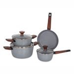 Alberto 7Pcs Non Stick Grey Cookware Set image number 2
