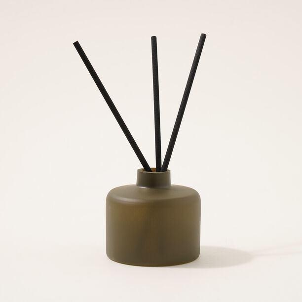 Homez 100 ml glass diffuser with oil and reed, green image number 2