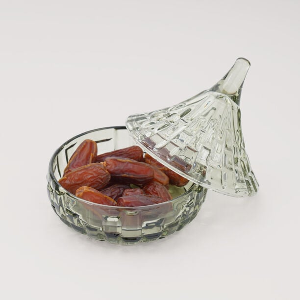 دلتي تمرية زجاج 12.7*12.8سم، أخضر image number 0