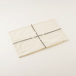 Homez White Cross Line Rectangular Cushion Cover, 30*45Cm image number 0
