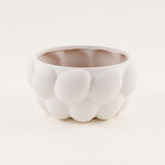 Homez Mondo Planter Stoneware White 19.8*19.8*10.3 Cm image number 0