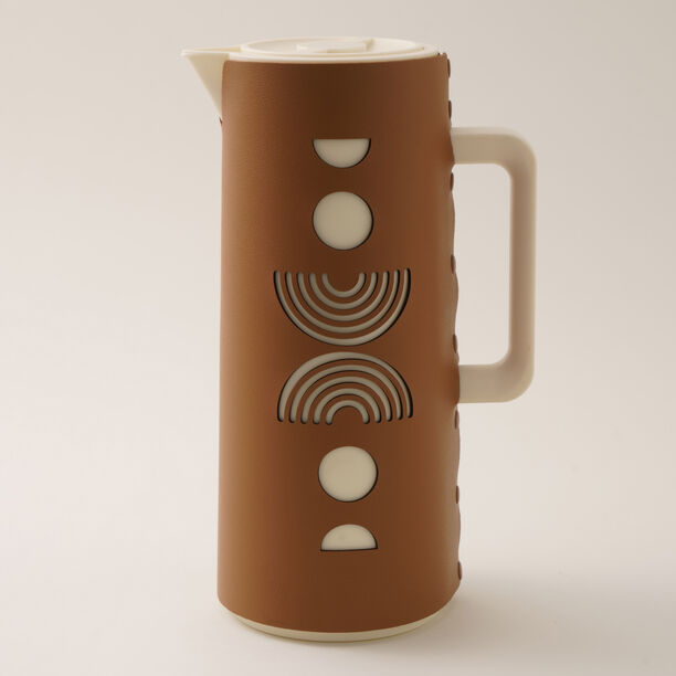 Dallaty leather vacuum flask 1L beige image number 0