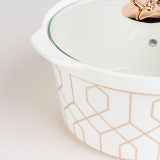 7 Pcs Round Food Warmer With Stand