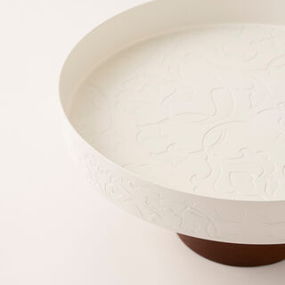 Bahja white wood cake stand 25*25*14 cm