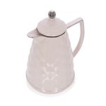 Dallaty Porcelain Vacuum Flask L:30Cm White Color With Silver Rim image number 1