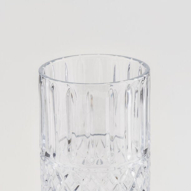 هومز فازة زجاج فضي بنقشة ماسية 14*14*27.6 سم image number 2