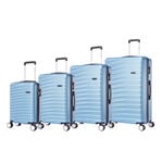 Travel vision durable ABS 4 pcs luggage set, blue image number 0