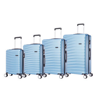 Travel vision durable ABS 4 pcs luggage set, blue