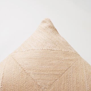 Boutique Blanche solid beige cotton pillow 45*45*15cm