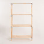 Homez Fixwood 4 Floor Wooden Shelf, Beige113*33*66Cm image number 0