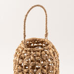 هومز فانوس بامبو 22*22*29سم، بيج image number 2