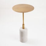 Homez Marble Side Table, Beige 31*53 Cm image number 0