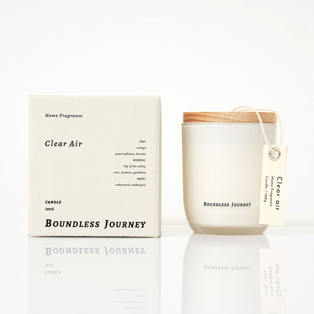 شمعة معطرة في برطمان زجاجي 180جم  لون أبيض image number 0