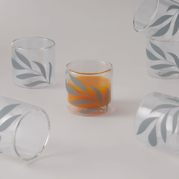 دلتي 6 قطع فناجين قهوة عربية قهوة زجاجية image number 0