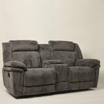 2 Seater dark gray recliner image number 2