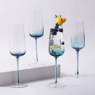 لاميسا طقم أكواب زجاجية 4 قطع، أزرق 230مل