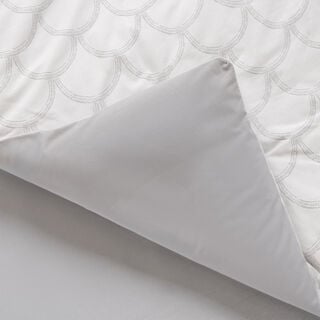 Cottage 6pcs cotton comforter set king, 240*220cm, geo grey pattern