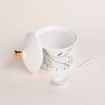 Dallaty white glass and porcelain Tea and coffee cups set 18 pcs image number 4
