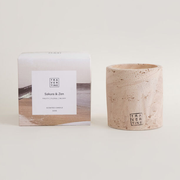Homez sakura and zen scented candle in jar 320g image number 0