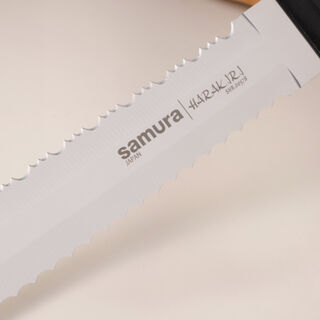 Samura set of 3 stainless steel kitchen knives, black