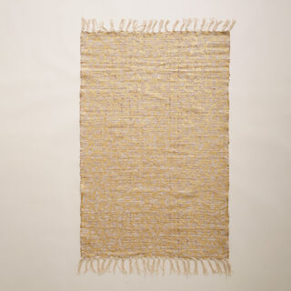 Cottage cotton rug jute foil printed 75*120 cm