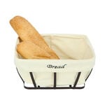 Alberto Metal Square Bread Basket Coffee Color image number 2