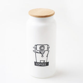 Glass tea jar 1400ml with wooden lid
