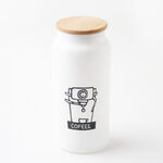 Glass tea jar 1400ml with wooden lid image number 1