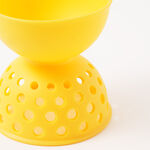 OXO egg poacher silicone 2pcs in yellow 3.5"* 3"* 3" image number 1
