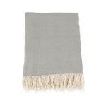 Cotton Knitted Throw Dusty Green image number 1