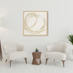 Homez wall art framed canvas wood, beige 80*80cm image number 1