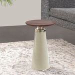 Drinktable Glass Base White Gold Brass Top 30 *51 cm image number 0