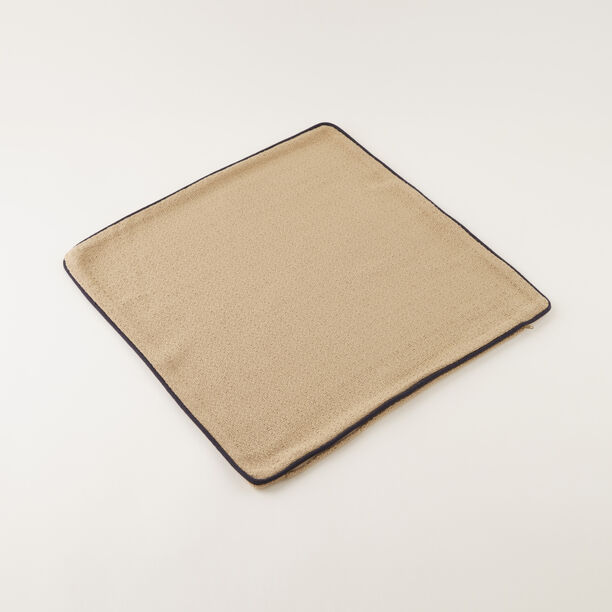 Homez Beige Charcoal Border Cushion Cover, 45*45Cm image number 0
