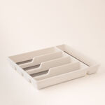 Plastic drawer organizer white/grey 32.5*29*45 cm image number 1
