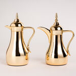 Dallety 2 Pieces Steel Vacuum Flask Set Gold image number 1