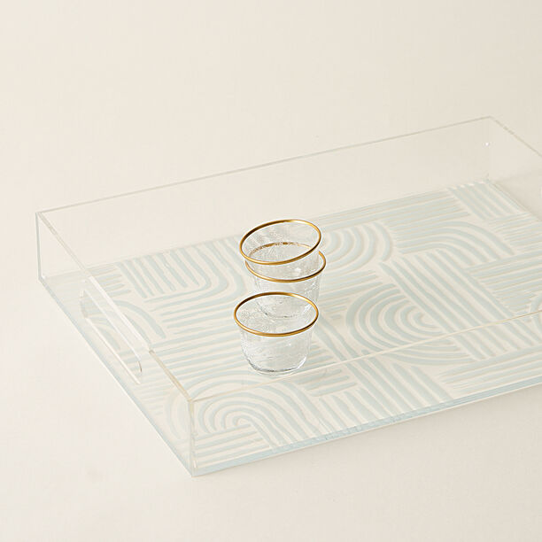 Dallaty Acrylic Tray With Frosted Pattern 40*30*6H cm image number 2