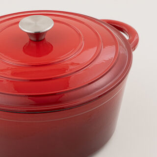 Alberto enameled cast iron dutch oven 4L, red