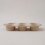 Alberto silicone muffin cake mould, 6 cups 29.8*18*3.9cm, cream image number 0