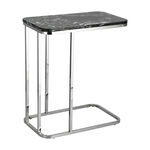 Side Table Silver Leg Black Top image number 1