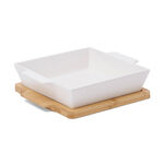 Porcelain Square Dish With Bamboo image number 1