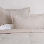 Cottage chevron 3pc comforter set queen 200*240cm microfiber beige image number 1