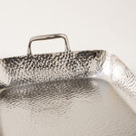 Dallaty large shiny silver serving tray 47*37*59 cm image number 2